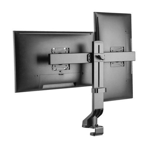 Tripp Lite DDR1727DC Dual-Display Monitor Arm with Desk Clamp and Grommet - Height Adjustable, 17” to 27” Monitors