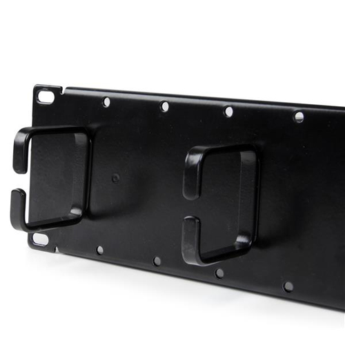 StarTech.com 2U Double-Sided Horizontal Cable Management Panel with Finger Duct & D-Ring Hooks