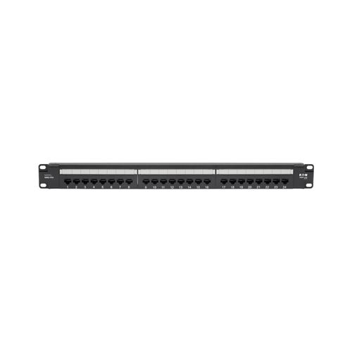Tripp Lite N052-P24 Cat5e 24-Port Patch Panel - PoE+ Compliant, 110/Krone, 568A/B, RJ45 Ethernet, 1U Rack-Mount, TAA