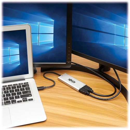 Tripp Lite MTB3-002-HD Dual-Monitor Thunderbolt 3 to HDMI Adapter (M/2xF) - 4K 60 Hz, 4:4:4, Silver