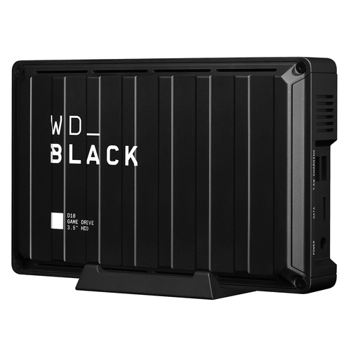 Western Digital D10 external hard drive 8 TB 7200 RPM 3.2 Gen 2 (3.1 Gen 2) Black, White