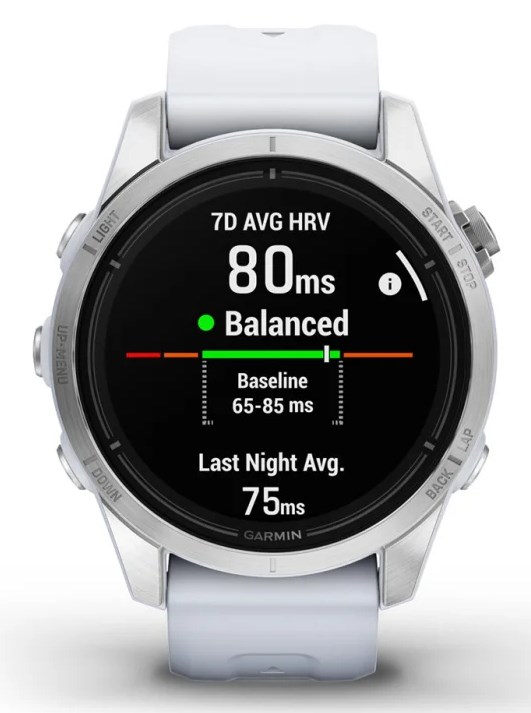 Garmin epix Pro (Gen 2) 3.05 cm (1.2") AMOLED 42 mm Digital 390 x 390 pixels Touchscreen Silver Wi-Fi GPS (satellite)