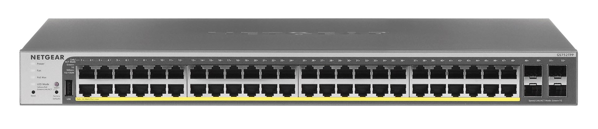 NETGEAR GS752TPP Managed L2/L3/L4 Gigabit Ethernet (10/100/1000) Power over Ethernet (PoE) Grey