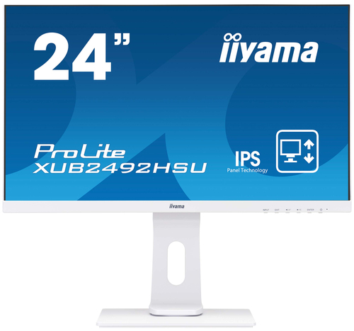 iiyama ProLite XUB2492HSU-W1-STD computer monitor 60.5 cm (23.8") 1920 x 1080 pixels Full HD LED White