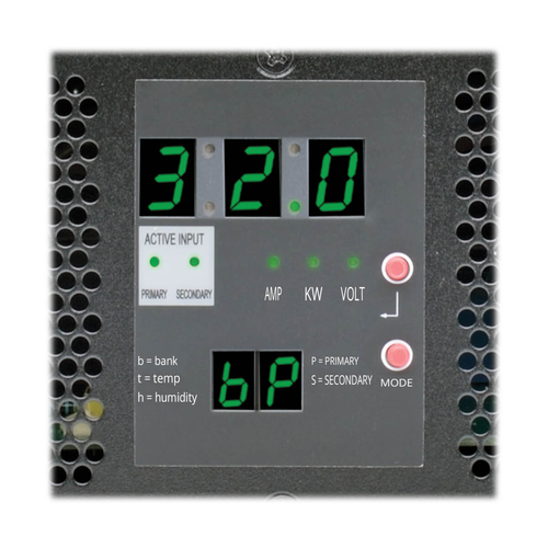 Tripp Lite PDUMH32HVATNET 7.7kW Single-Phase Switched Automatic Transfer Switch PDU, Two 200-240V IEC309 32A Blue Inputs, 16-C13 2-C19 Outlets, 2U, TAA
