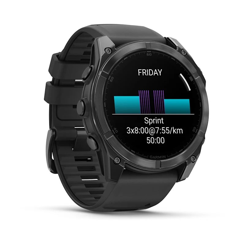 Garmin Fenix 8 3.56 cm (1.4") AMOLED 51 mm Digital 454 x 454 pixels Touchscreen Titanium Wi-Fi GPS (satellite)