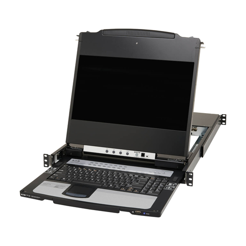 Tripp Lite B030-DP16-17D NetDirector 16-Port DisplayPort KVM Switch Console with 17 in. LCD, Dual Rail, 1U Rack-Mount