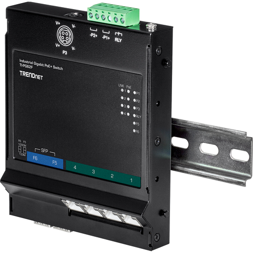 Trendnet TI-PG62F network switch Gigabit Ethernet (10/100/1000) Power over Ethernet (PoE) Black