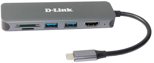 D-Link 6-in-1 USB-C Hub with HDMI/Card Reader/Power Delivery
