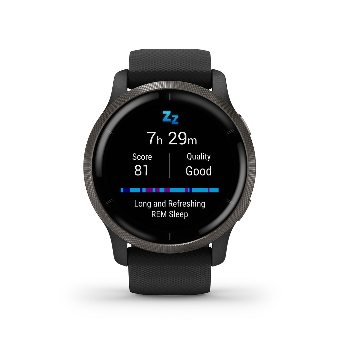 Garmin Venu 2 3.3 cm (1.3") AMOLED 45.4 mm Digital 416 x 416 pixels Touchscreen Wi-Fi GPS (satellite)