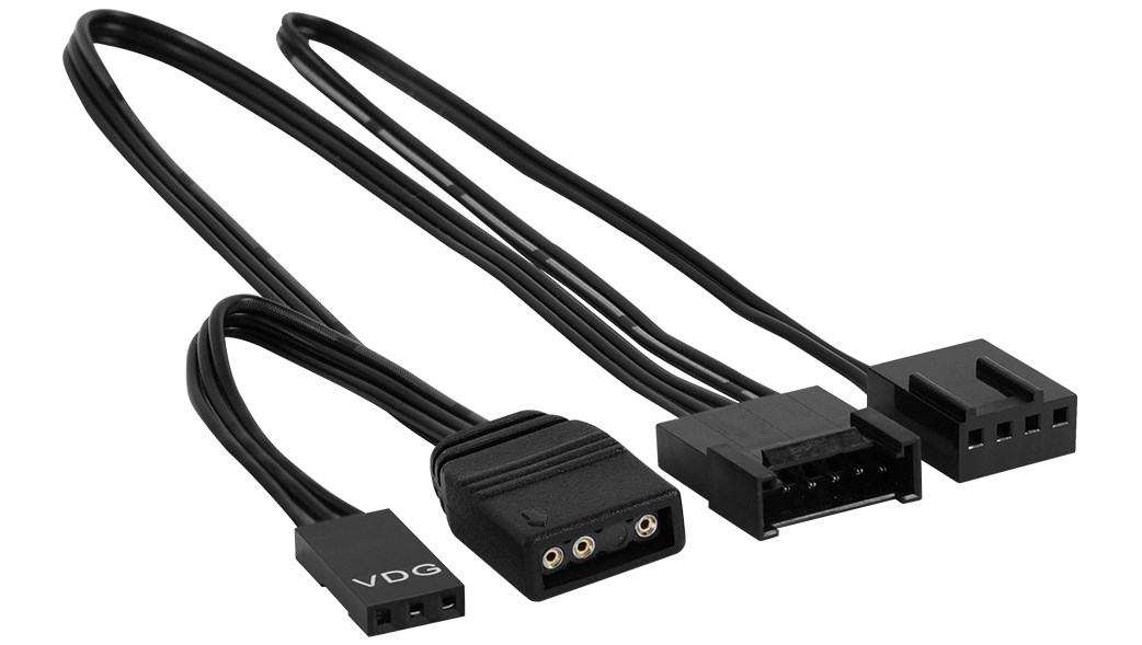 Aerocool DUO12 PC Fan 12cm ARGB LED Dual Ring Antivibration 6 Pins Black