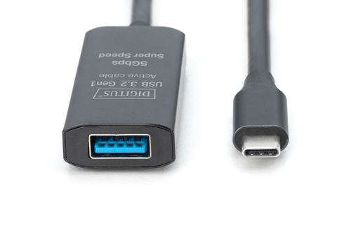 Digitus Active USB 3.2 Gen1 5G extension cable, USB-C - USB-A, 5m