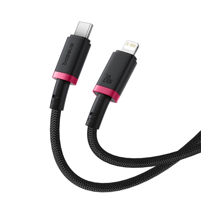 Baseus Dura Type C fast charging cable for iP 20 W 2 m Black Red