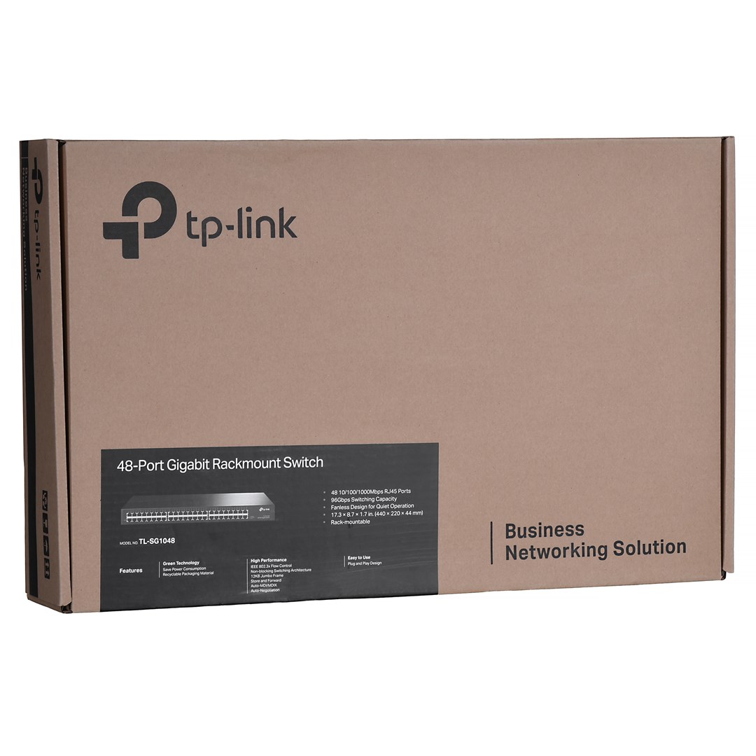 TP-Link TL-SG1048 network switch Unmanaged Gigabit Ethernet (10/100/1000) 1U Black