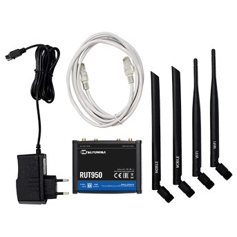 Teltonika RUT950 wireless router Fast Ethernet 4G Black