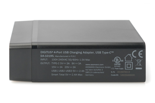 Digitus 4-Port Universal USB Charging Adapter, USB Type-C™