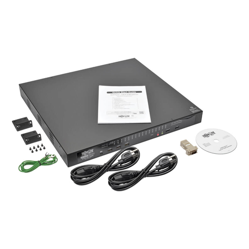 Tripp Lite B064-032-02-IPG NetDirector 32-Port Cat5 KVM over IP Switch - Virtual Media, 2 Remote + 1 Local User, 1U Rack-Mount, TAA