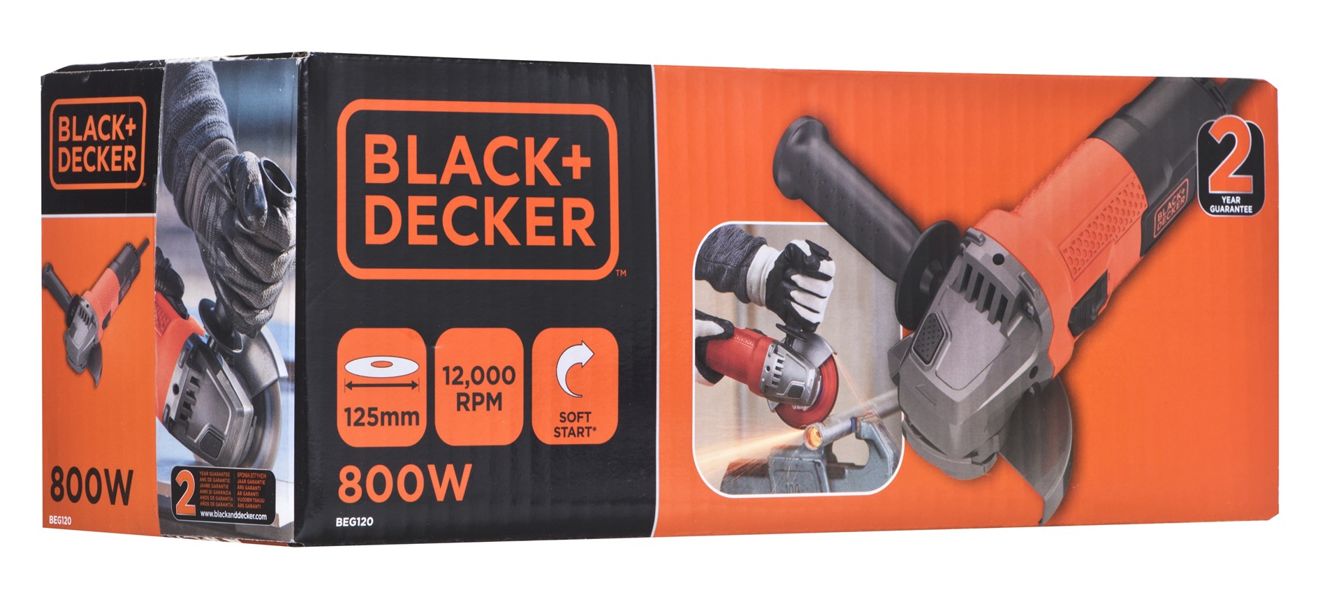 BLACK&DECKER BEG120-QS angle grinder 125 mm 800 W