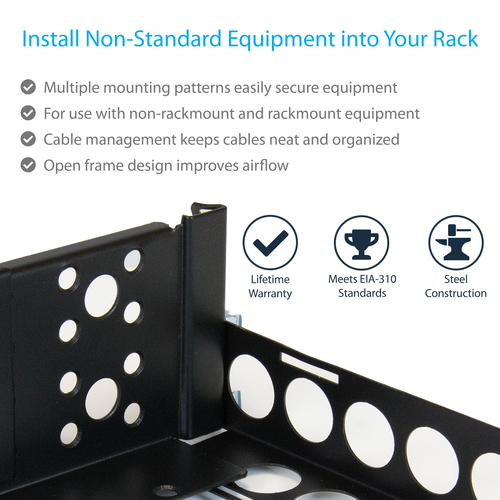 StarTech.com 2U Fixed 19" Adjustable Depth Universal Server Rack Rails