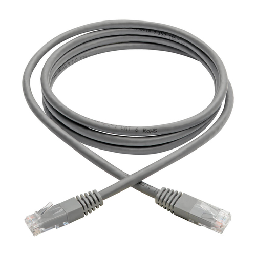 Tripp Lite N200-006-GY Cat6 Gigabit Molded (UTP) Ethernet Cable (RJ45 M/M), PoE, Gray, 6 ft. (1.83 m)