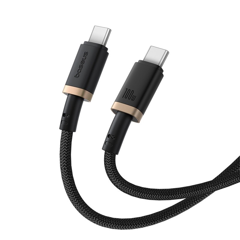 Baseus Dura Type C to Type C 100 W fast charging cable 2 m Black Gold