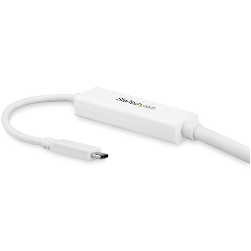 StarTech.com 9.8ft/3m USB C to DisplayPort 1.2 Cable 4K 60Hz - USB-C to DisplayPort Adapter Cable HBR2 - USB Type-C DP Alt Mode to DP Monitor Video Cable - Works w/ Thunderbolt 3 - White