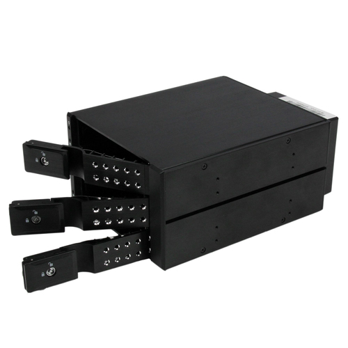 StarTech.com 3 Bay Aluminum Trayless Hot Swap Mobile Rack Backplane for 3.5in SAS II/SATA III - 6 Gbps HDD