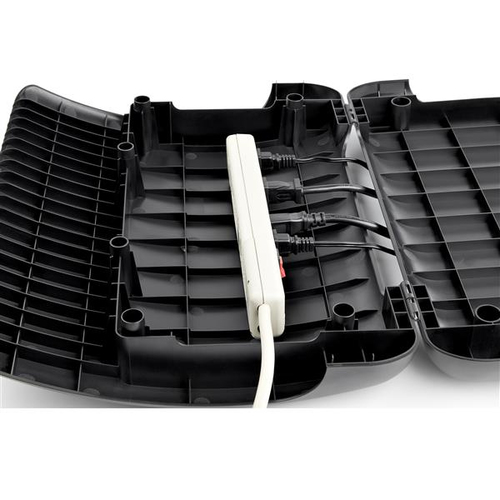 StarTech.com Ergonomic Foot Rest - Rocking Footrest w/ Cable Management/Storage - Under Desk Foot Support Stand - Comfortable Black Foot Rest for Office/Computer Workstation - Non Slip Rocker