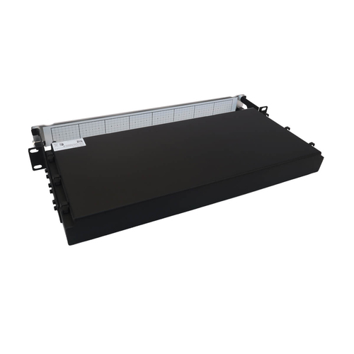 Tripp Lite Preloaded Fiber Panel, 1U - 2x (12F MTP/MPO-PC to 4x LC Duplex F/M) 8F Trunk Cables, OM4 Multimode, 20 m (65.6 ft.)