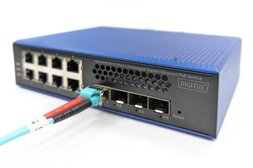 Digitus Industrial 8 + 4 10G uplink port L3 managed Gigabit Ethernet PoE switch