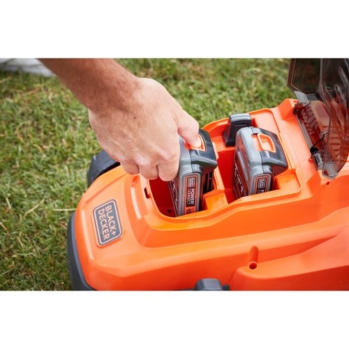 Black & Decker BCMW3318L2 Push lawn mower Battery Black  Orange