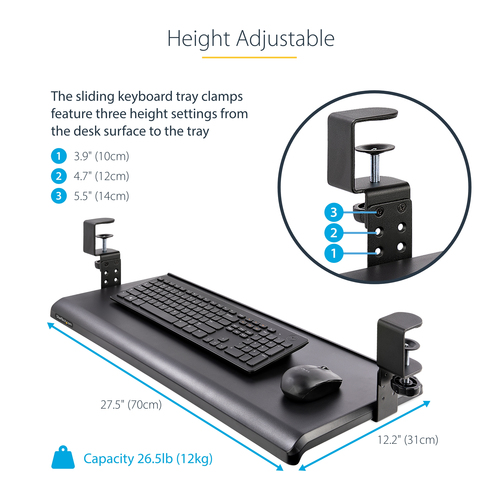 KEYBOARD-TRAY-CLAMP1 - Computer Systems by StarTech.com