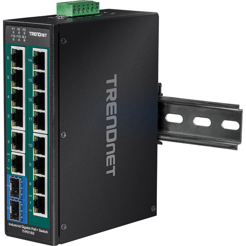 Trendnet TI-PG162 network switch Unmanaged Gigabit Ethernet (10/100/1000) Power over Ethernet (PoE) Black