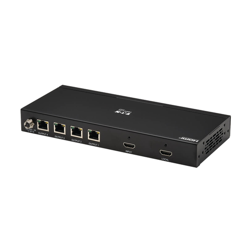 Tripp Lite B127A-004-BH 4-Port HDMI over Cat6 Splitter - 4K 60 Hz, HDR, 4:4:4, PoC, HDCP 2.2, 230 ft. (70.1 m), TAA