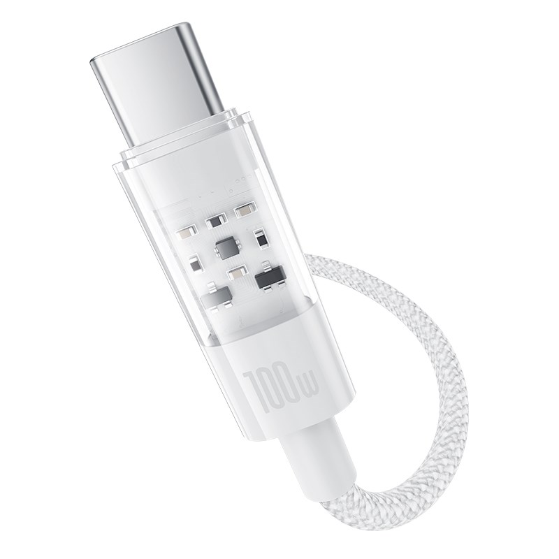 Baseus Gem USB C to USB C fast charging cable 2 m 100 W White