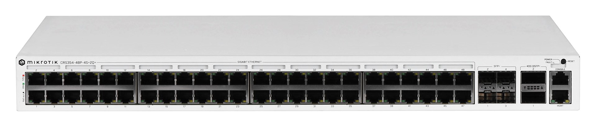 Mikrotik CRS354-48P-4S+2Q+RM network switch Managed L3 Gigabit Ethernet (10/100/1000) Power over Ethernet (PoE) 1U