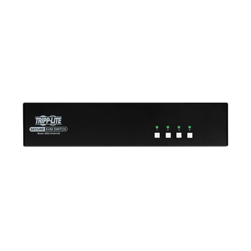 Tripp Lite B002-DV2A4-N4 Secure KVM Switch, 4-Port, Dual Head, DVI to DVI, NIAP PP4.0, Audio, TAA