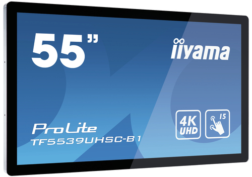 iiyama ProLite TF5539UHSC-B1AG-REF computer monitor 139.7 cm (55") 3840 x 2160 pixels 4K Ultra HD LED Touchscreen Multi-user Black