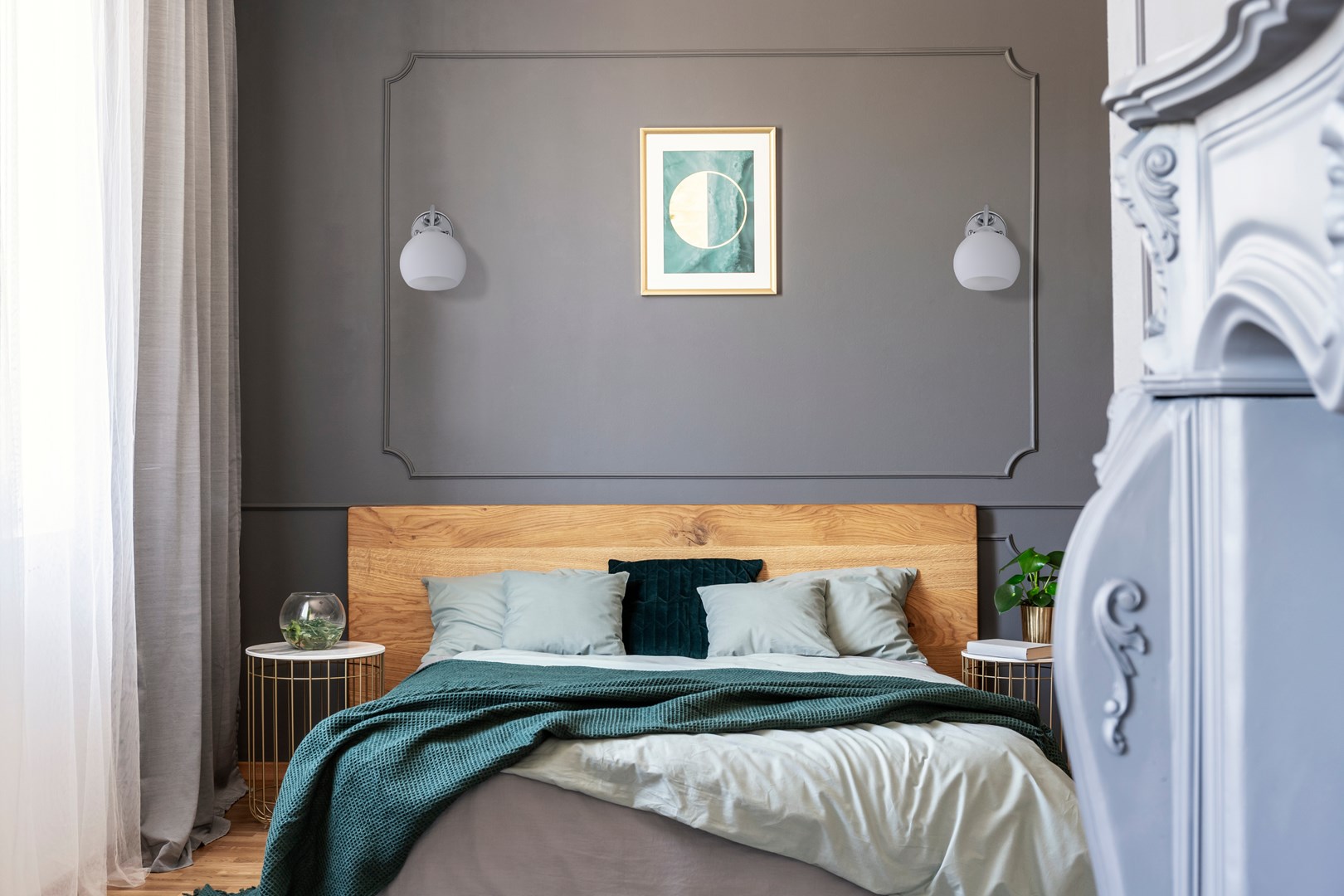 Activejet Classic single wall lamp - IRMA nickel E27 for the living room
