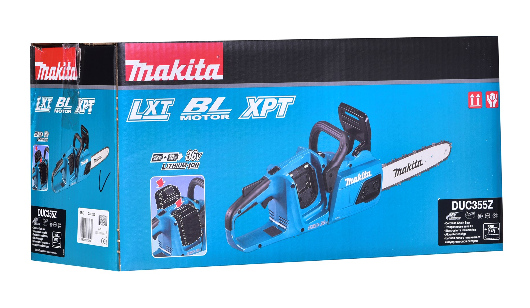Makita DUC355Z chainsaw Black Blue