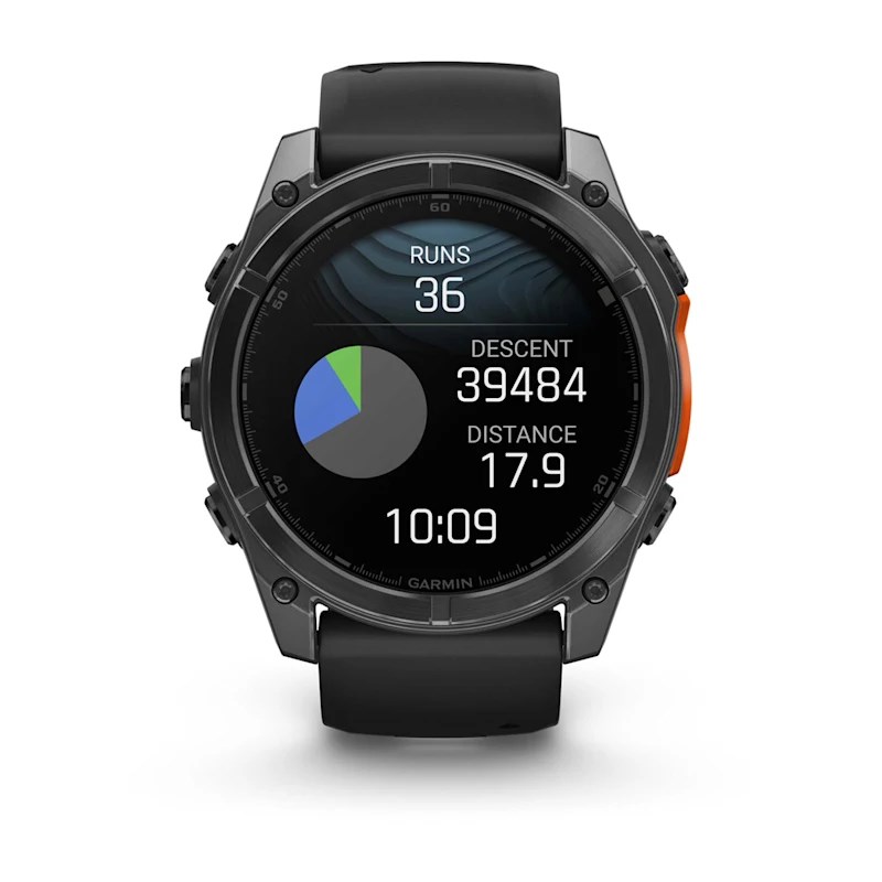 Garmin Fenix 8 3.56 cm (1.4") AMOLED 51 mm Digital 454 x 454 pixels Touchscreen Titanium Wi-Fi GPS (satellite)