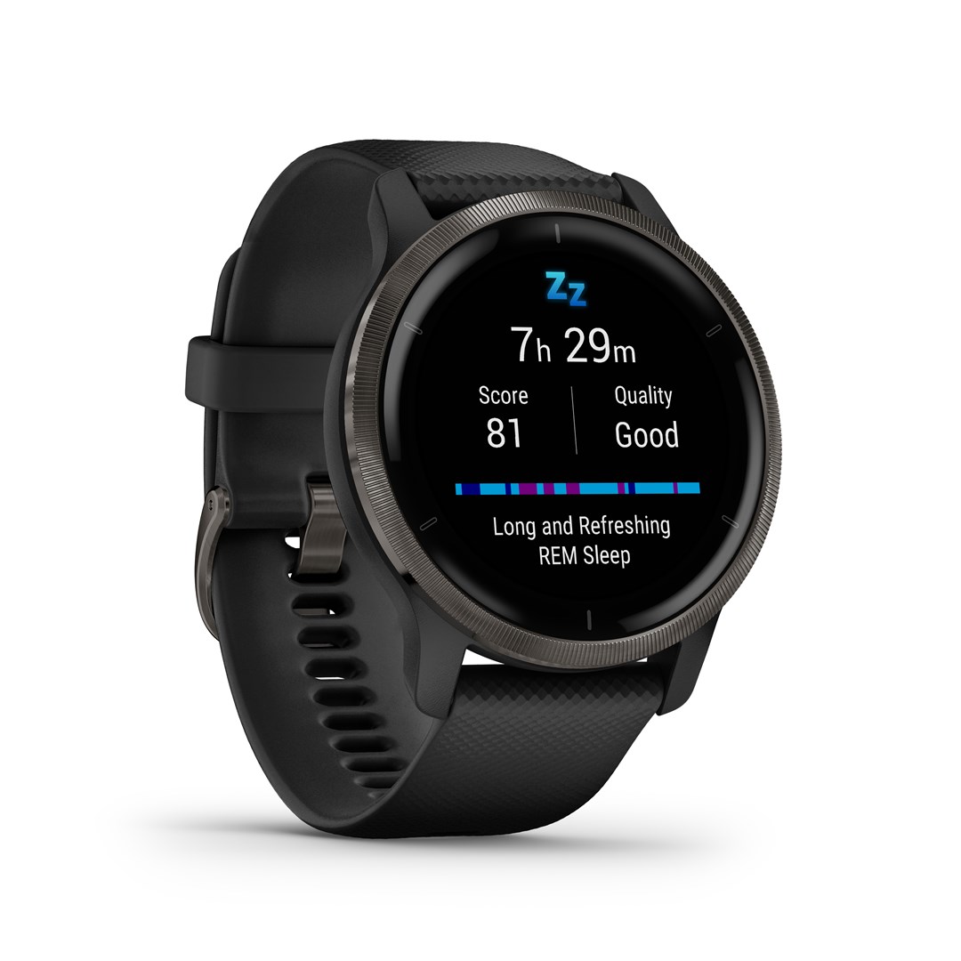 Garmin Venu 2 3.3 cm (1.3") AMOLED 45.4 mm Digital 416 x 416 pixels Touchscreen Wi-Fi GPS (satellite)
