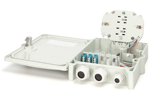 Digitus FTTH/FTTB Distribution box, assembled, OS2, 12 fibers, LC/PC