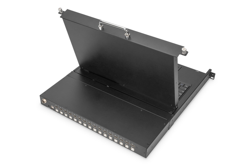 Digitus 17" HD LCD KVM Console, 16-Port HDMI, german Keyboard