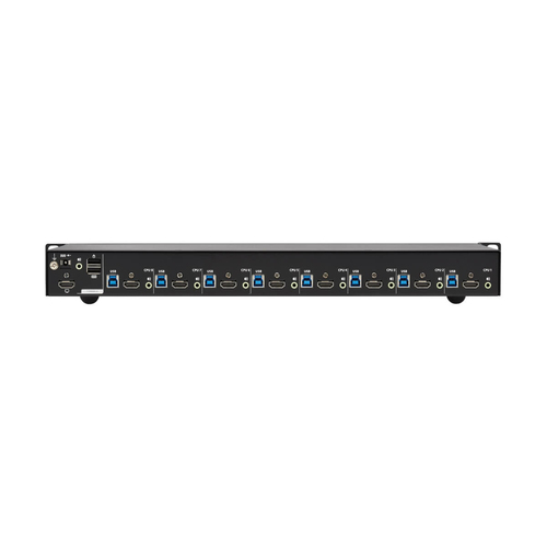 Tripp Lite B024-H4U08 8-Port 4K HDMI/USB KVM Switch - 4K 60 Hz Video/Audio, USB Peripheral Sharing, 1U Rack-Mount