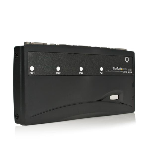 StarTech.com 4 Port Black PS/2 KVM Switch Kit with Cables