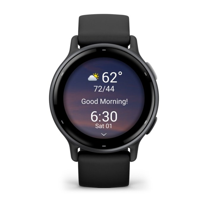 Garmin Vivoactive 5 3.05 cm (1.2") AMOLED Digital 390 x 390 pixels Touchscreen Black Wi-Fi GPS (satellite)