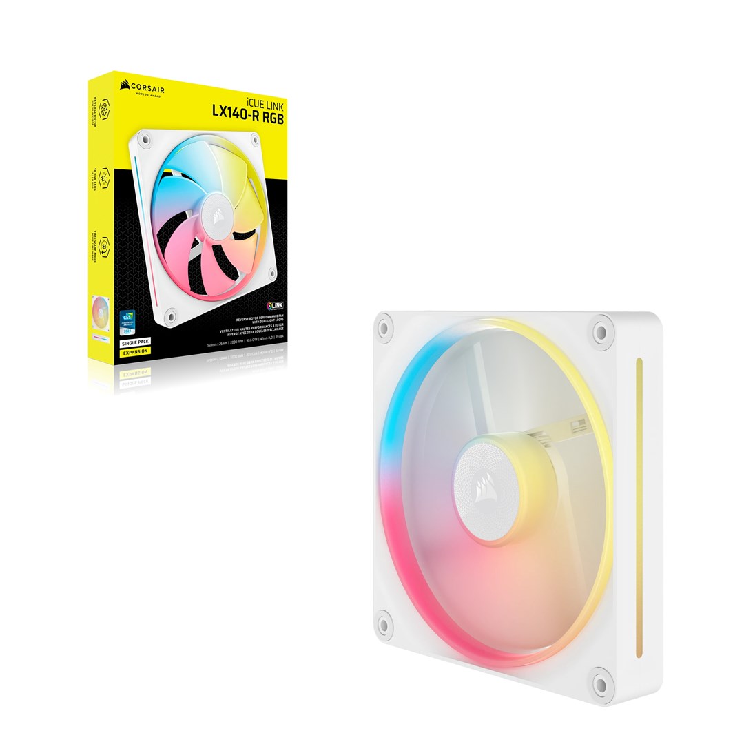 CORSAIR Fan 140*140*25 LX140-R RGB iCUE Link Single White
