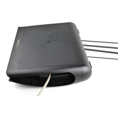 StarTech.com Ergonomic Foot Rest - Rocking Footrest w/ Cable Management/Storage - Under Desk Foot Support Stand - Comfortable Black Foot Rest for Office/Computer Workstation - Non Slip Rocker