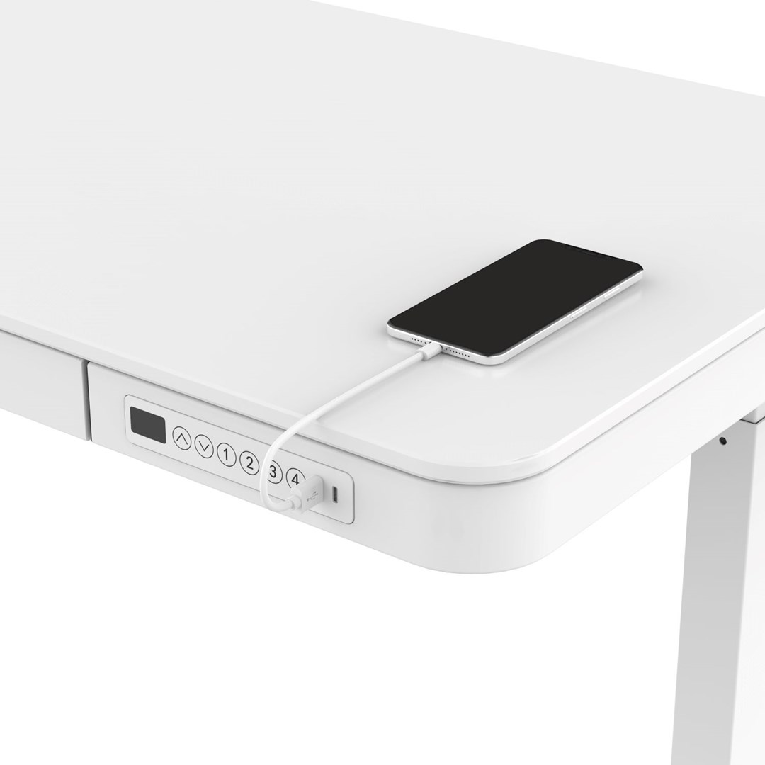 ACTIVEJET desk with electric height adjustment 140x70 ET119W-C white